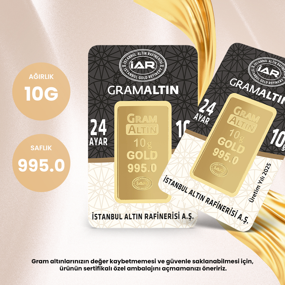10 Gram 24 Ayar Külçe Altın 