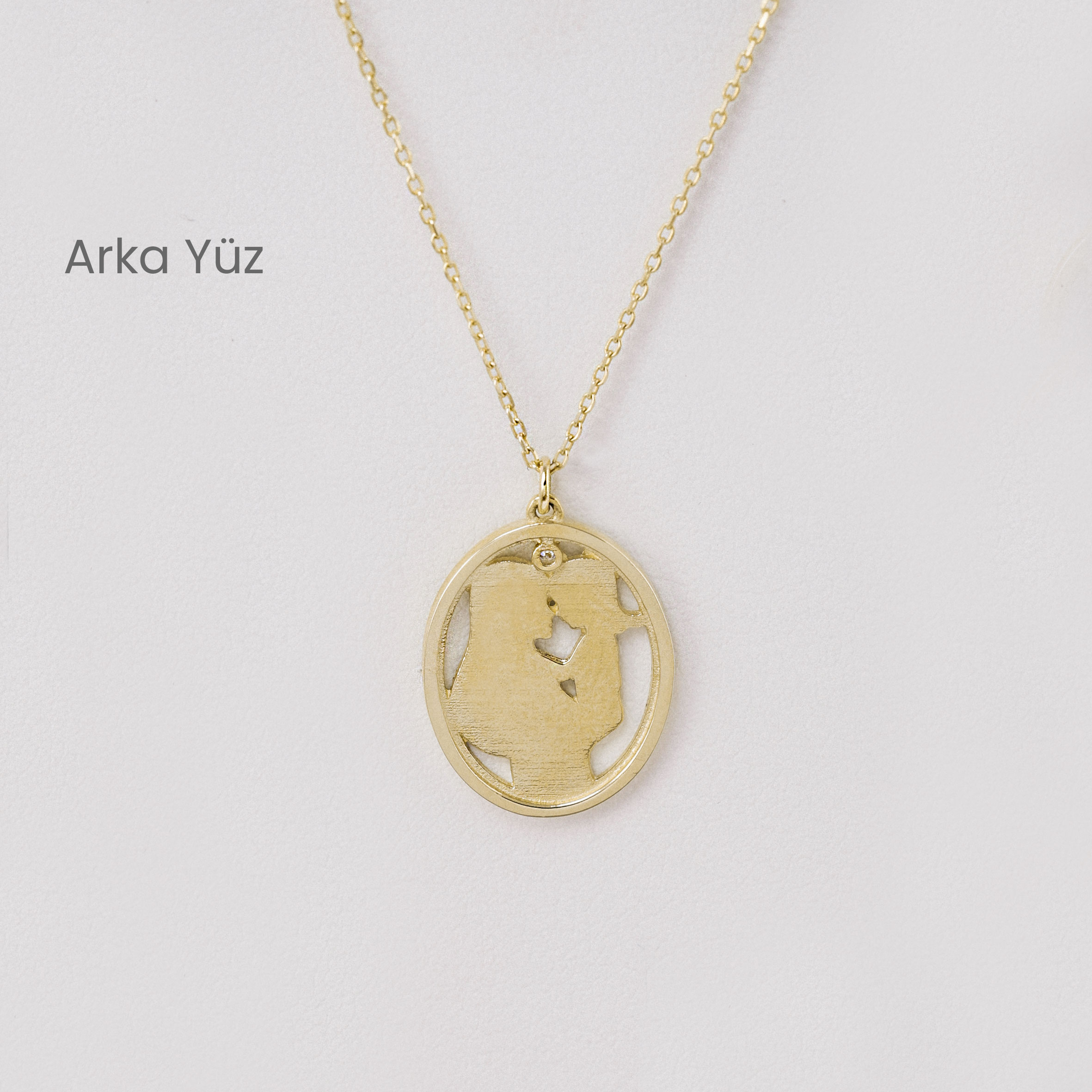 14 Ayar Altın Anne Çocuk Kolye