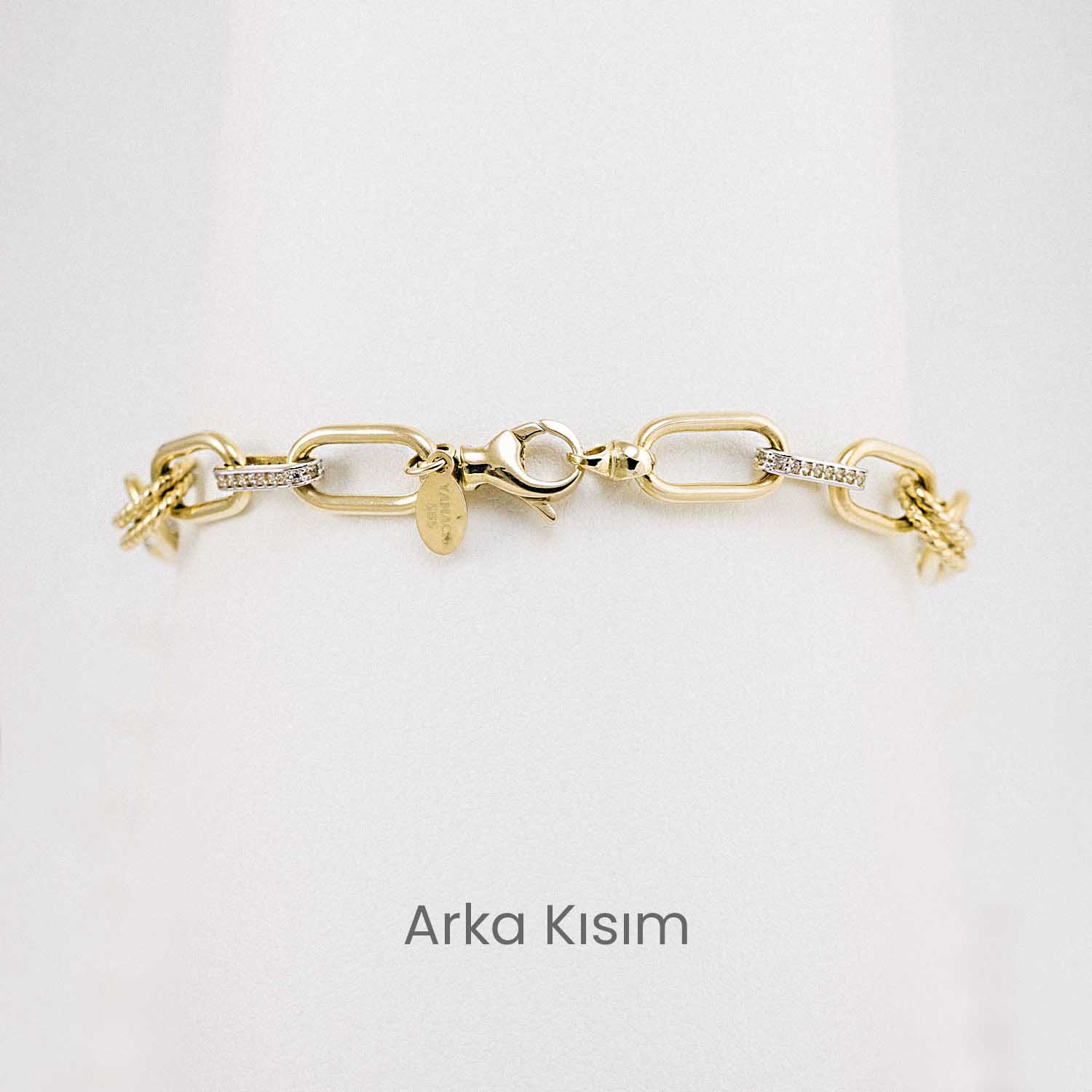 14 Ayar Altın Ataç Model Silindir Nazar Boncuğu Bileklik 