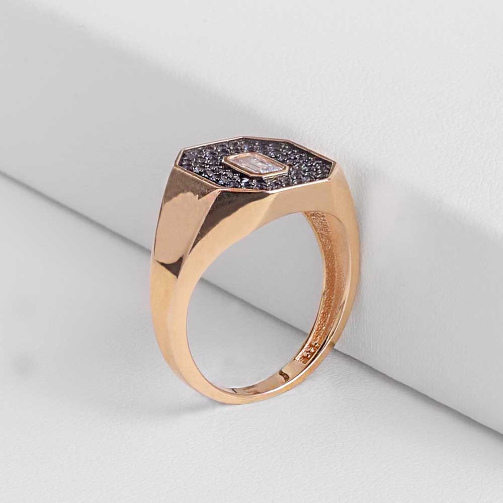 14 Ayar Altın Baget Taşlı Yüzük