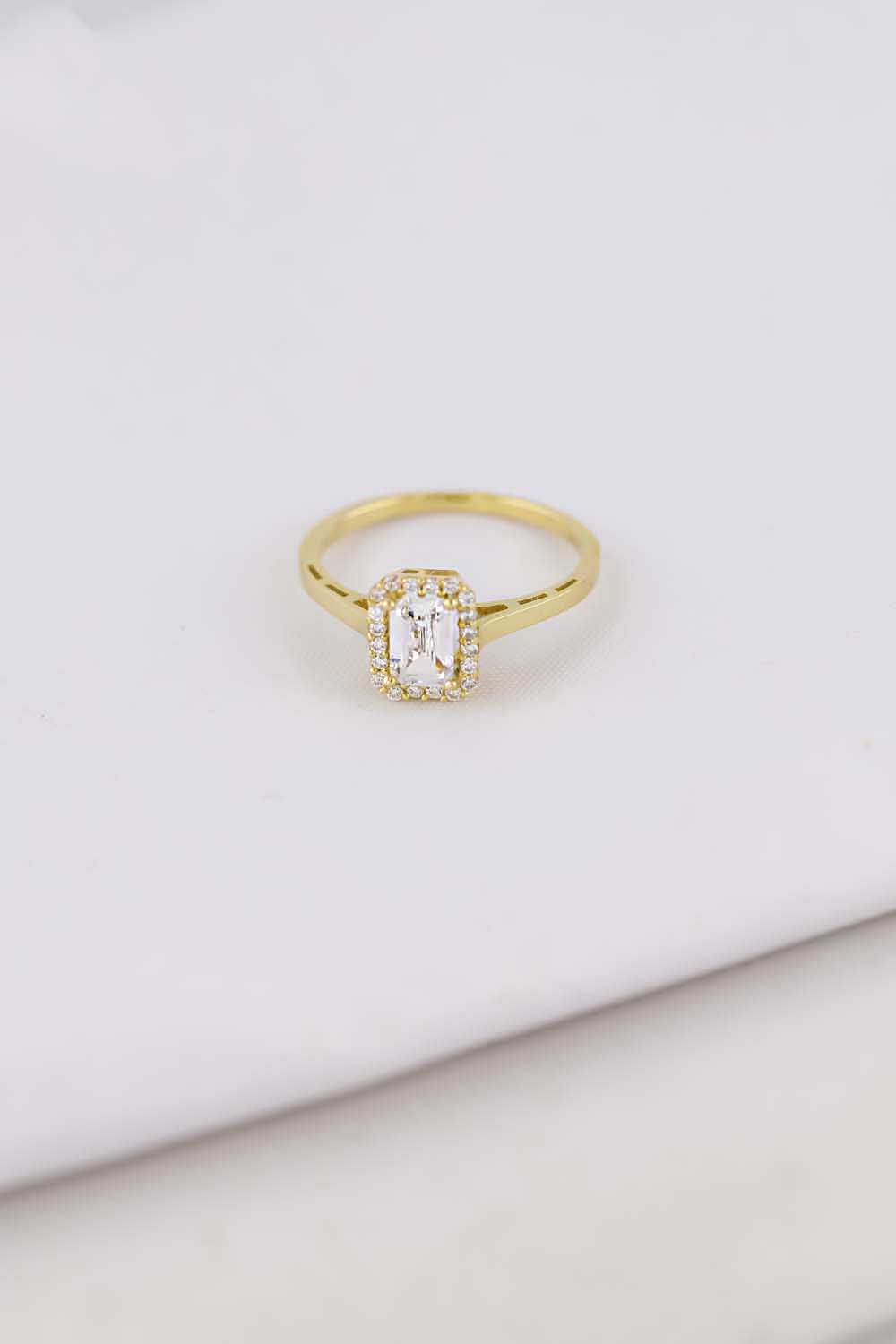 14 Ayar Altın Baget Yüzük