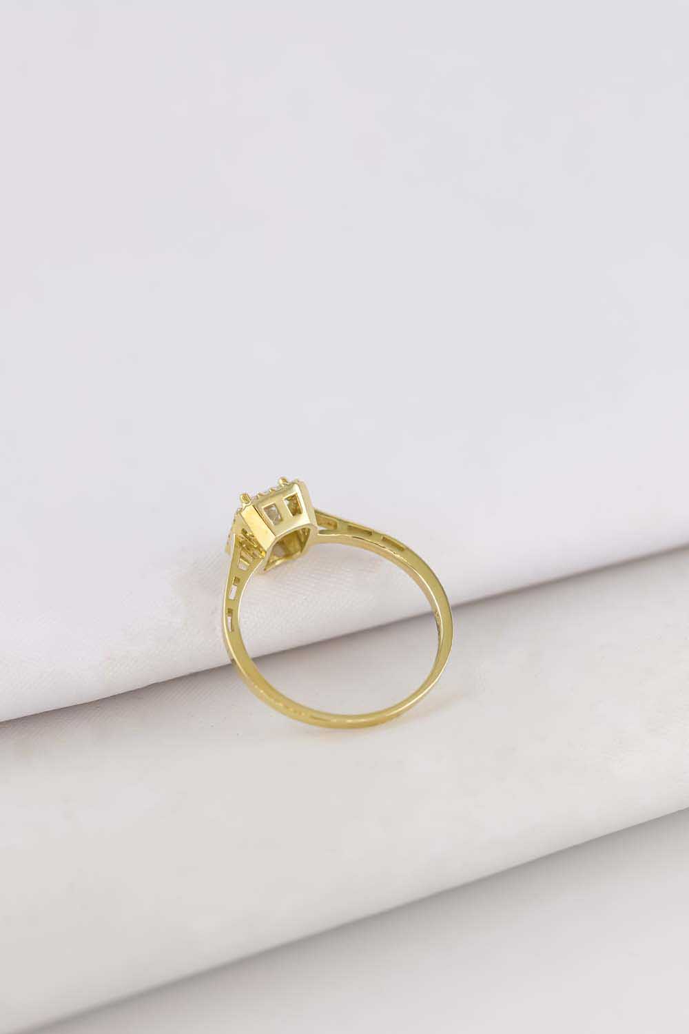 14 Ayar Altın Baget Yüzük