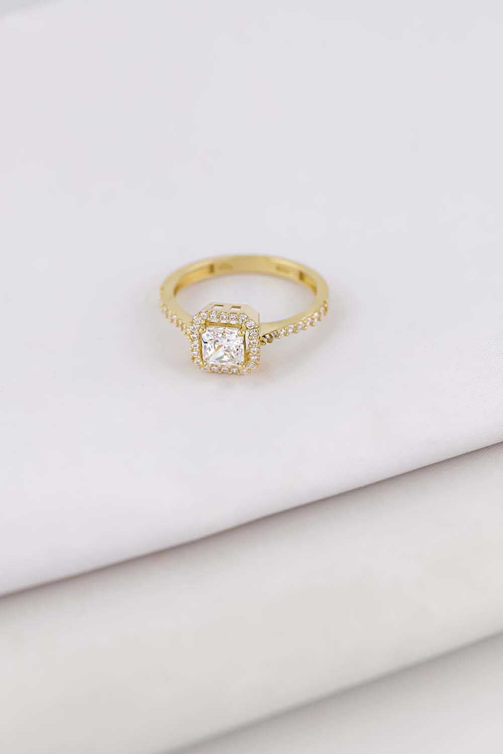 14 Ayar Altın Baget Yüzük