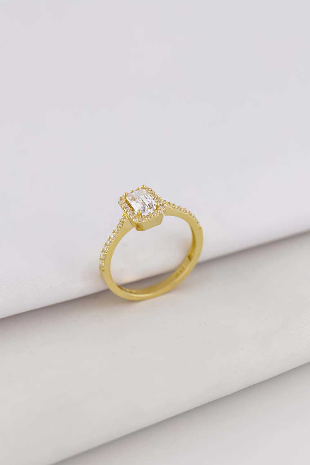 14 Ayar Altın Baget Yüzük