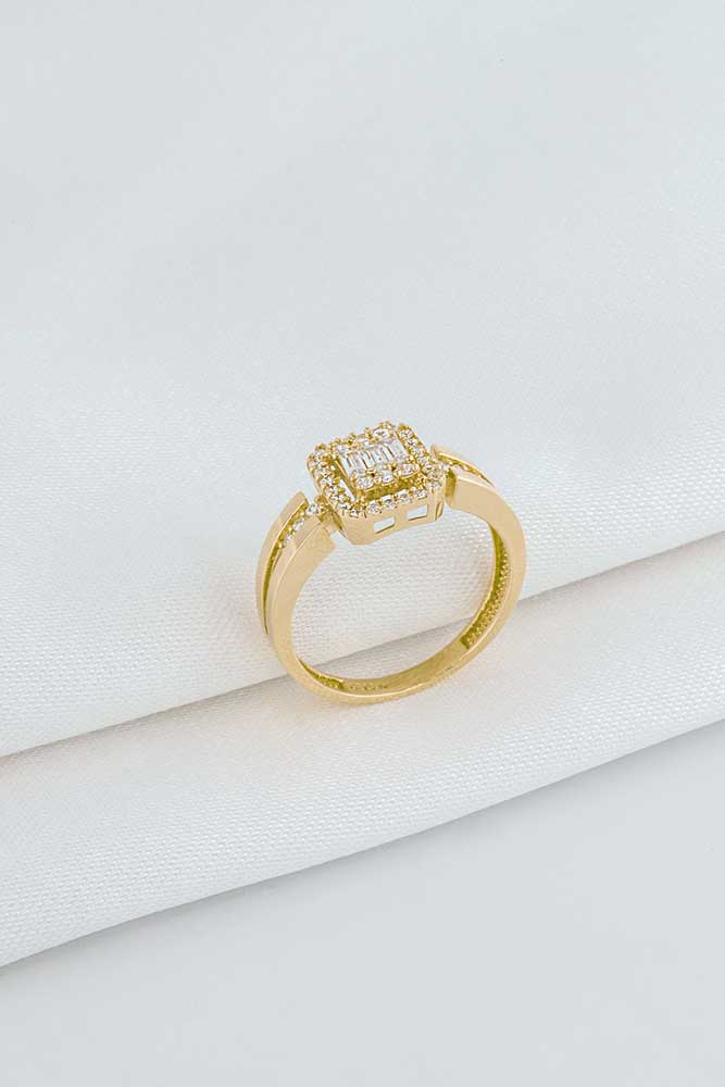 Yüzükler 14 Ayar Altın Baget Yüzük