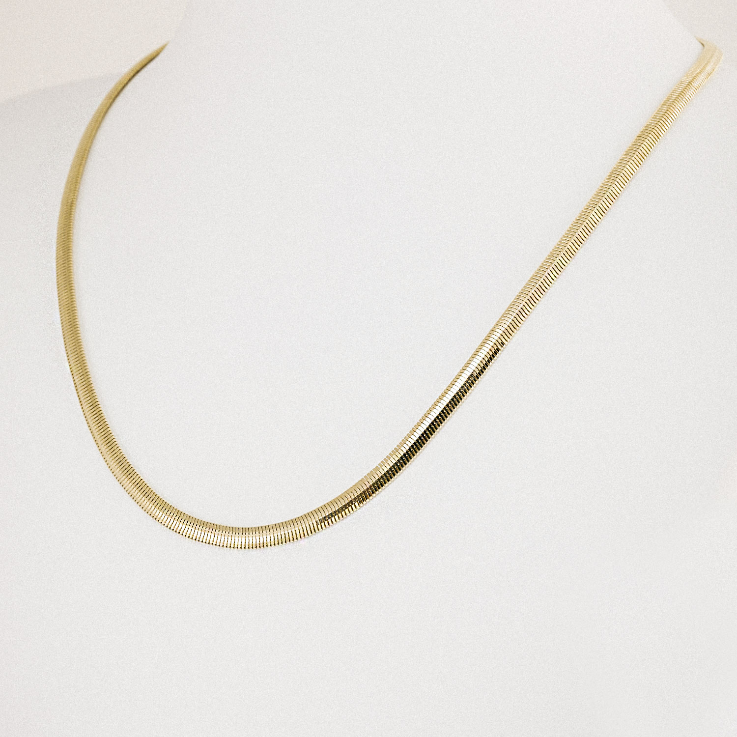 14 Ayar Altın Balık Sırtı Kolye - 45cm