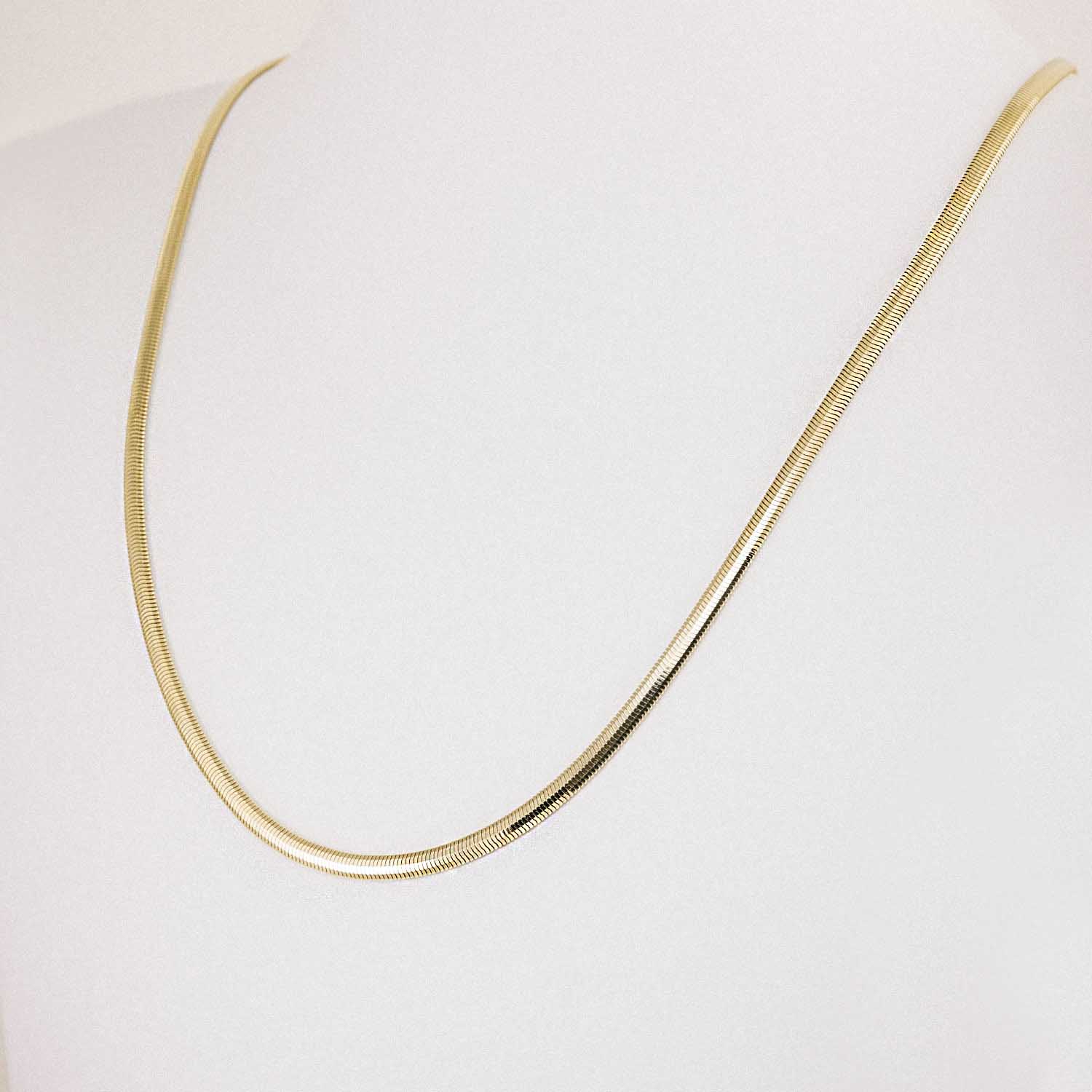 14 Ayar Altın Balık Sırtı Kolye - 50cm