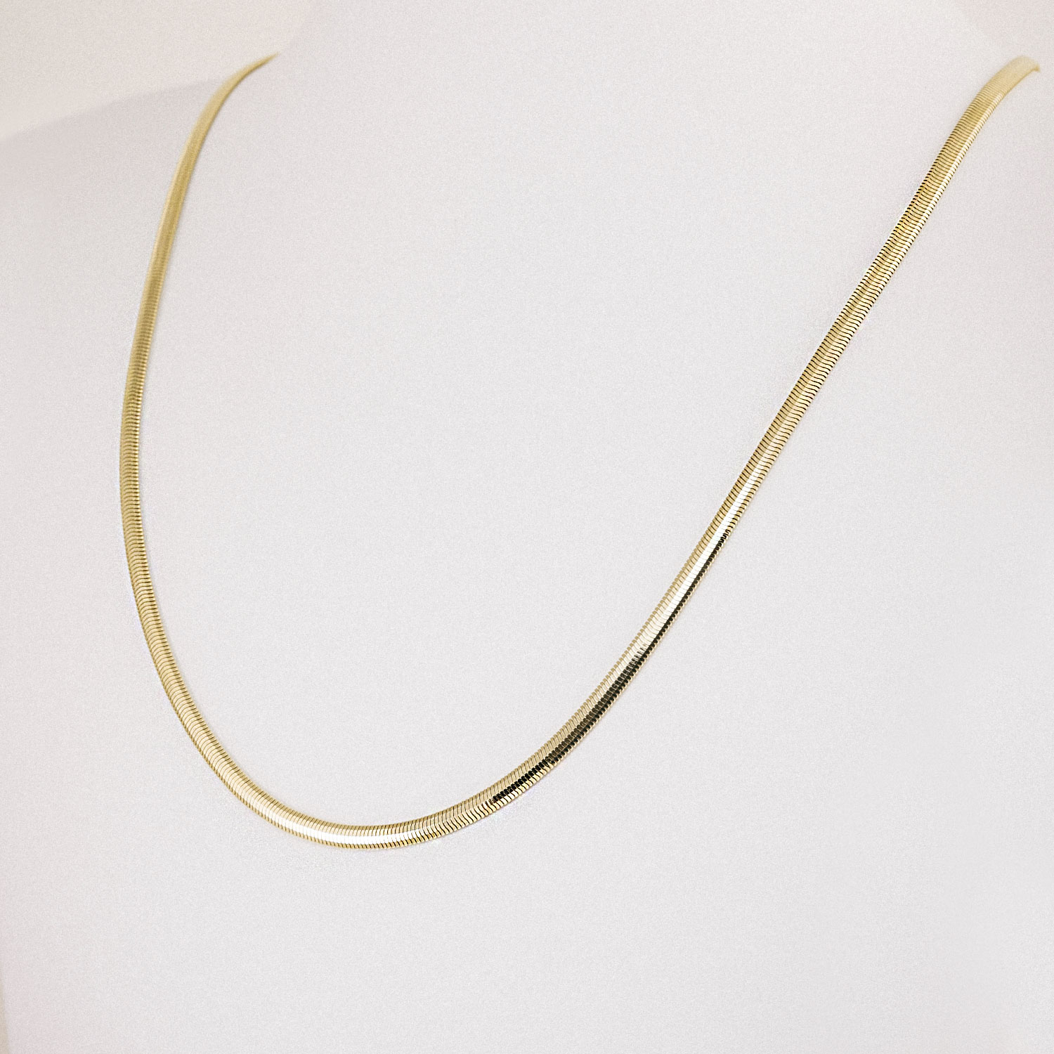 14 Ayar Altın Balık Sırtı Kolye - 50cm