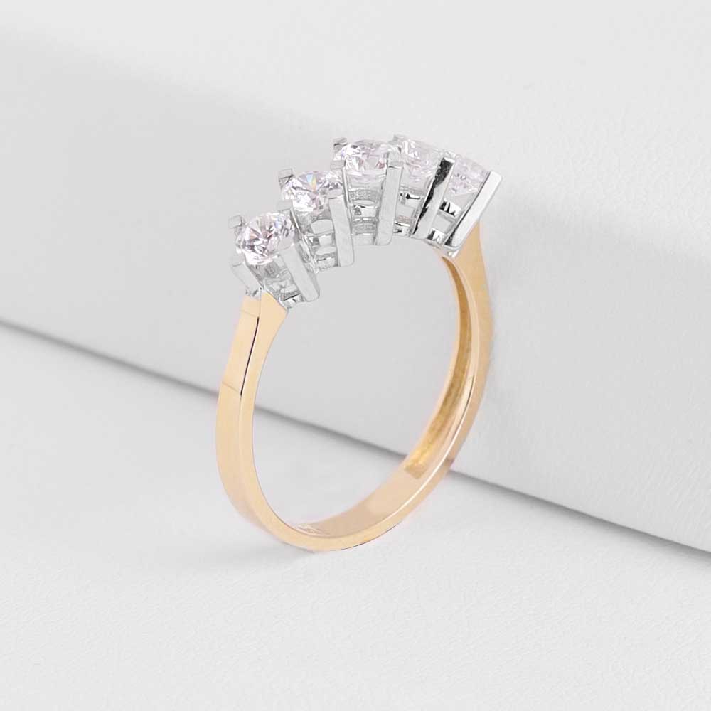 14 Ayar Altın Beştaş Yüzük