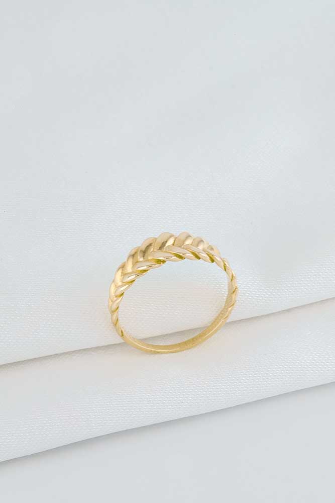 Yüzükler 14 Ayar Altın Burgu Başak Yüzük