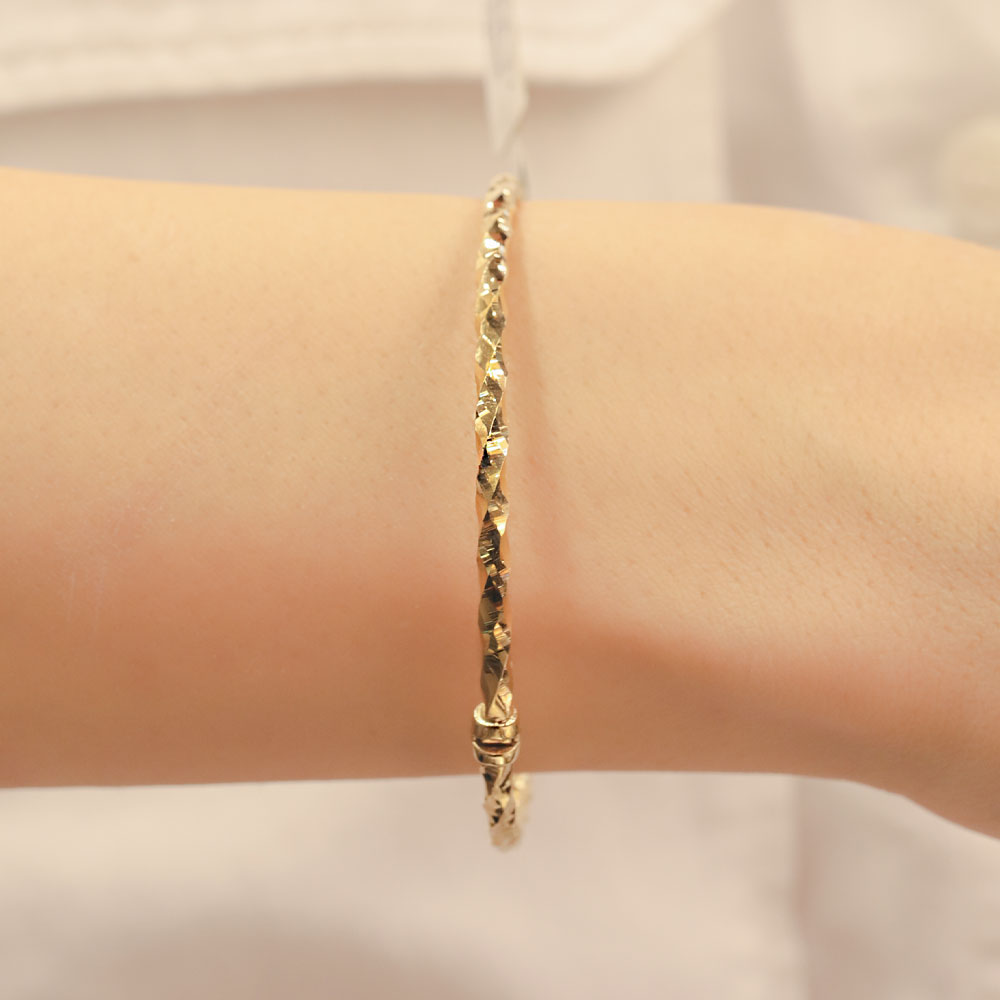 14 Ayar Altın Burgu Kelepçe Bilezik