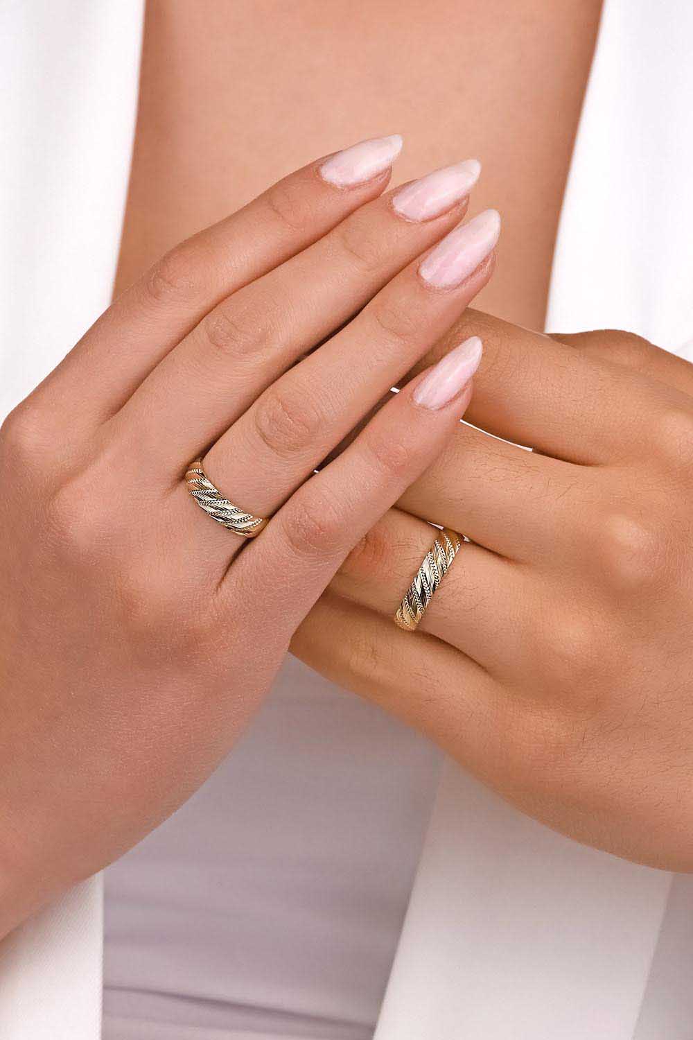 14 Ayar Altın Burgu Model Alyans