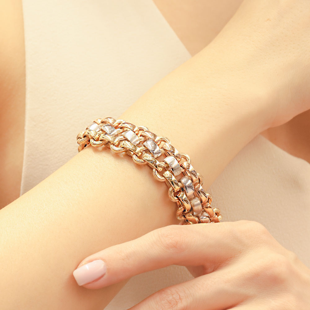 14 Ayar Altın CETAŞ Halka Zincir Spor Bileklik