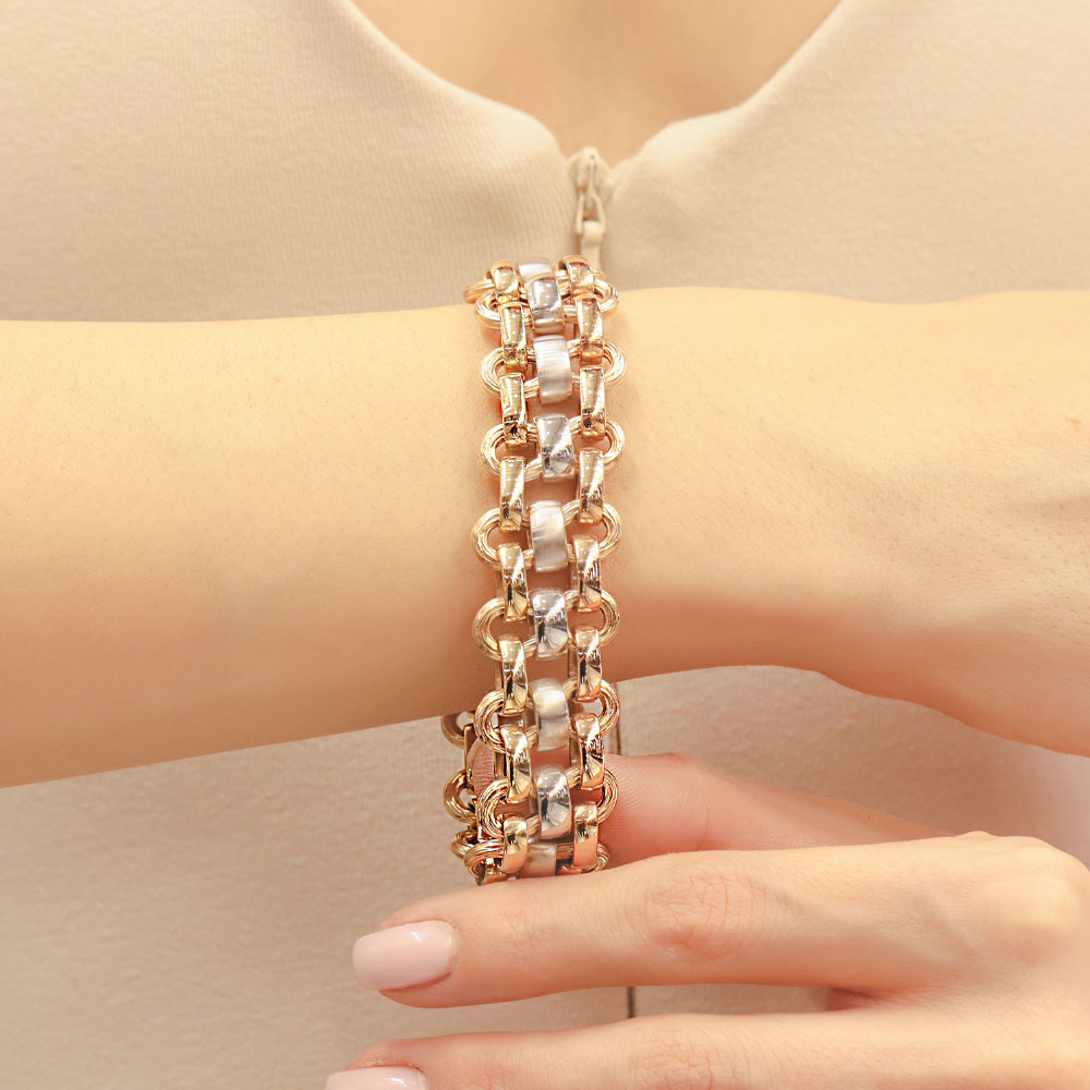 14 Ayar Altın CETAŞ Halka Zincir Spor Bileklik