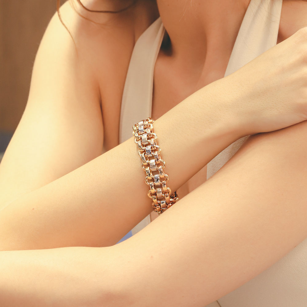 14 Ayar Altın CETAŞ Halka Zincir Spor Bileklik