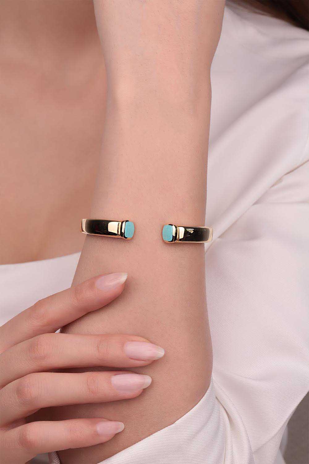 14 Ayar Altın Cetaş Kelepçe Bileklik 