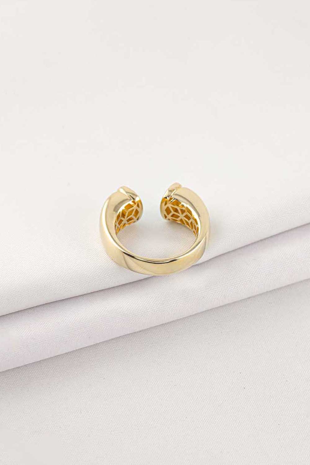 Cetaş Yüzük 14 Ayar Altın Cetaş Mavi Mineli Yüzük