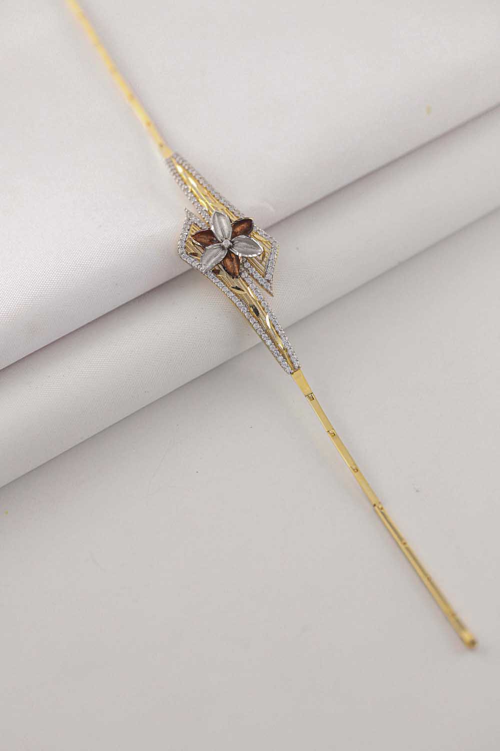 Kategorisiz 14 Ayar Altın Çiçek Figürlü Tasarım Bileklik