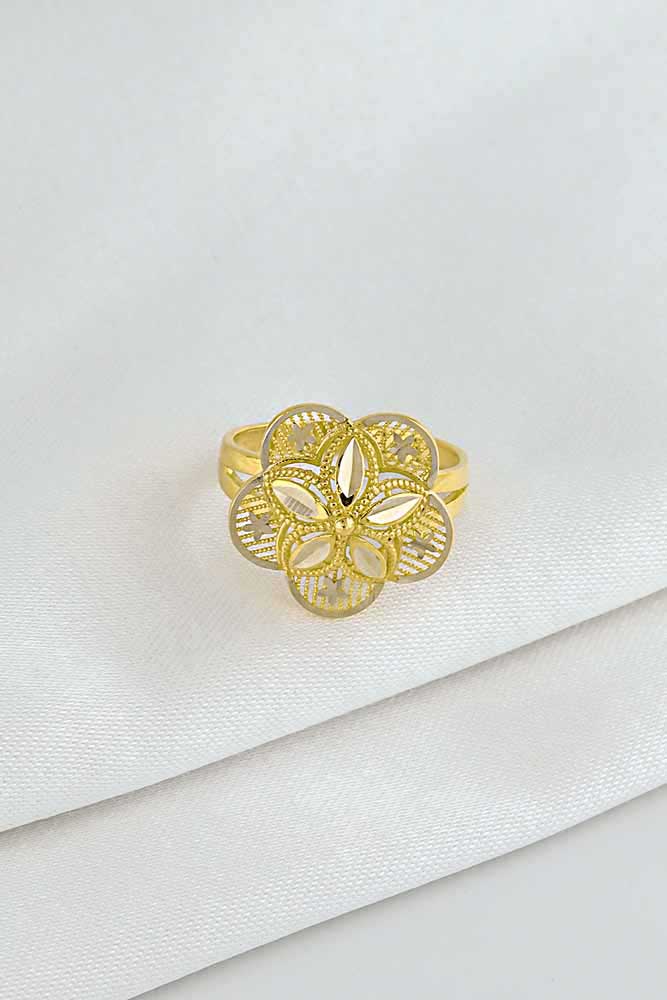 14 Ayar Altın Çiçekli Yüzük 