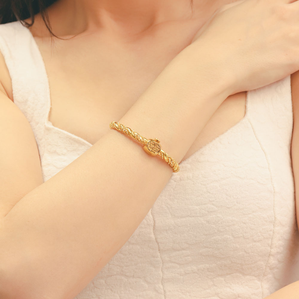 14 Ayar Altın Dokulu Ajda Bileklik