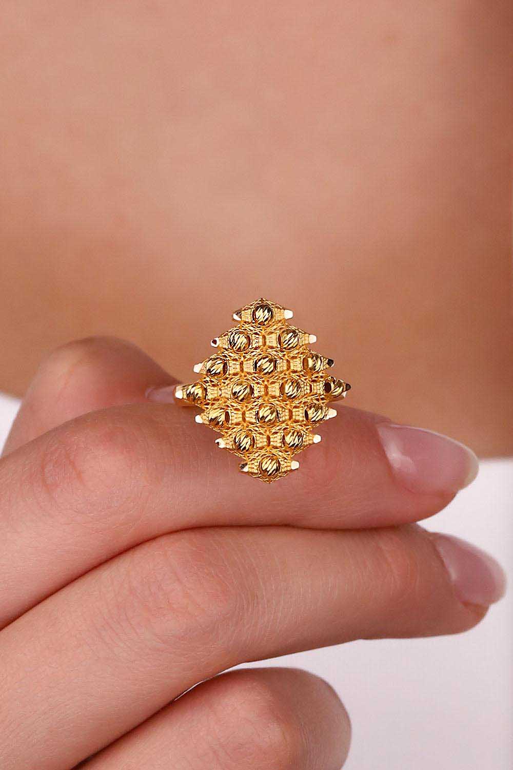 Özel Tasarım Yüzük 14 Ayar Altın Dorikalı Fantezi Yüzük