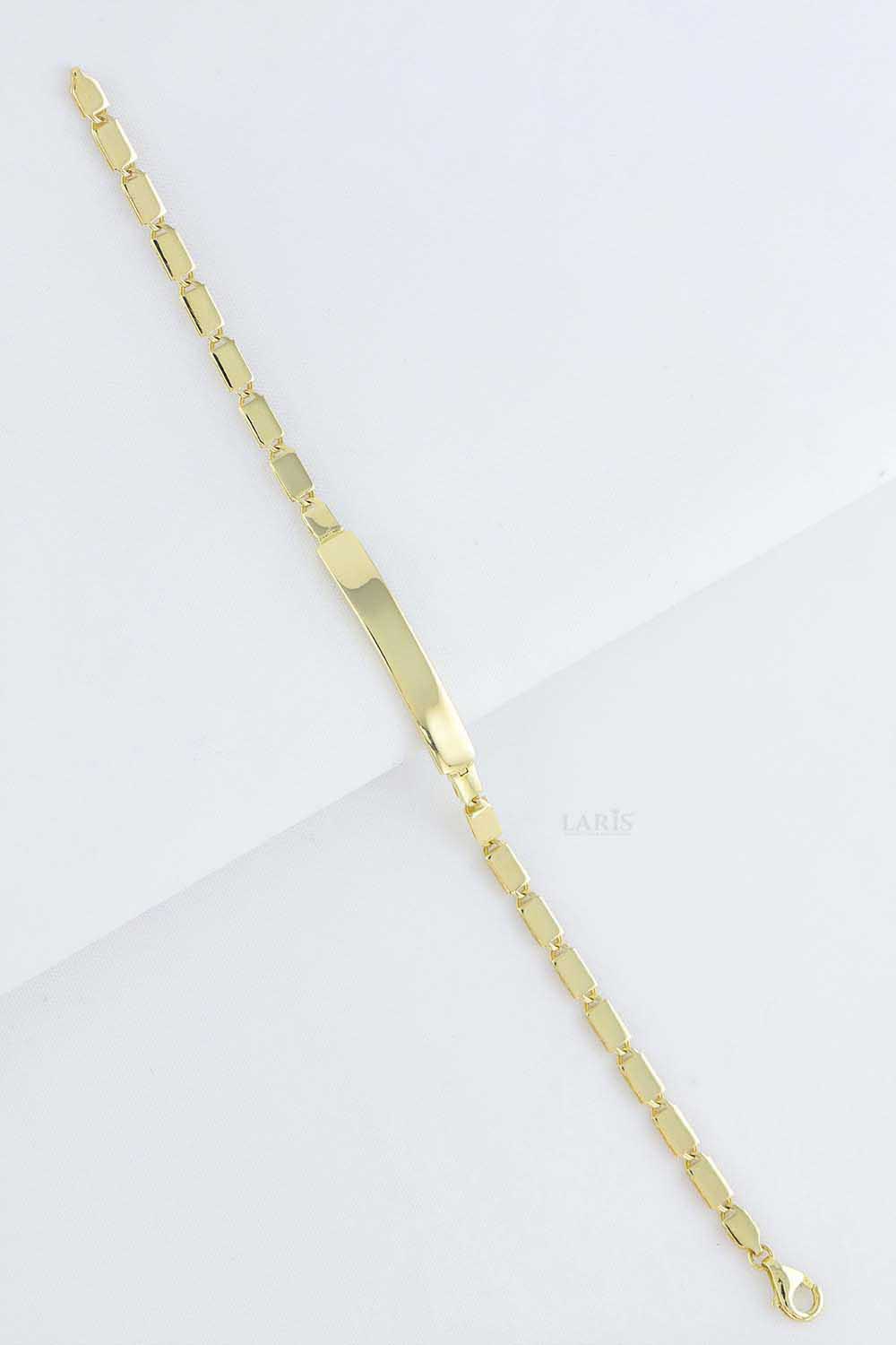 14 Ayar Altın Düz Plaka İsim Çocuk Künye 