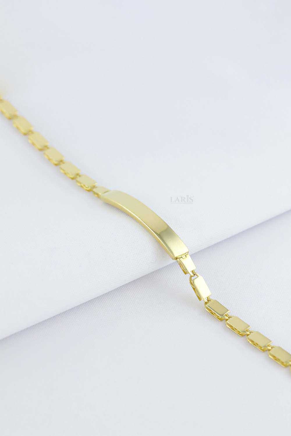 14 Ayar Altın Düz Plaka İsim Çocuk Künye 