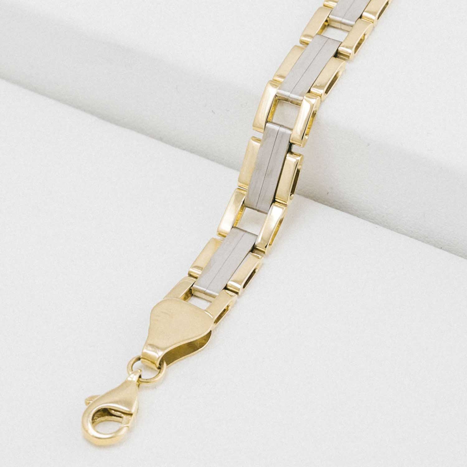 14 Ayar Altın Erkek Tasarım Bileklik