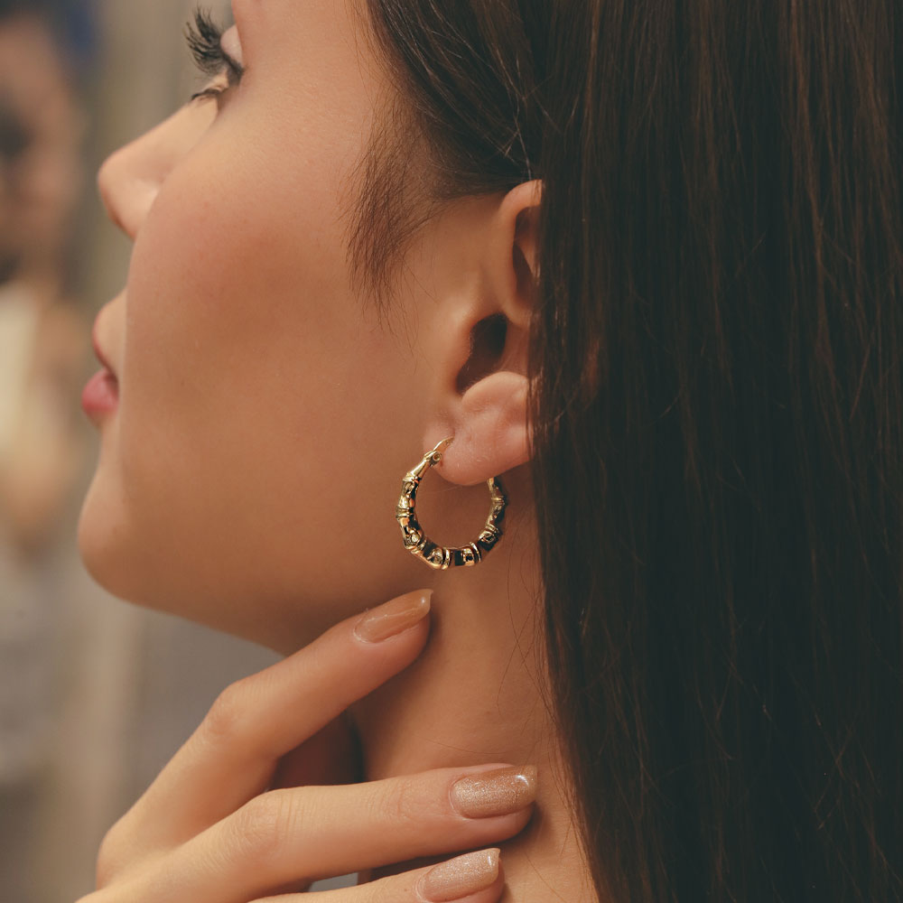 14 Ayar Altın Fantezi Halka Küpe