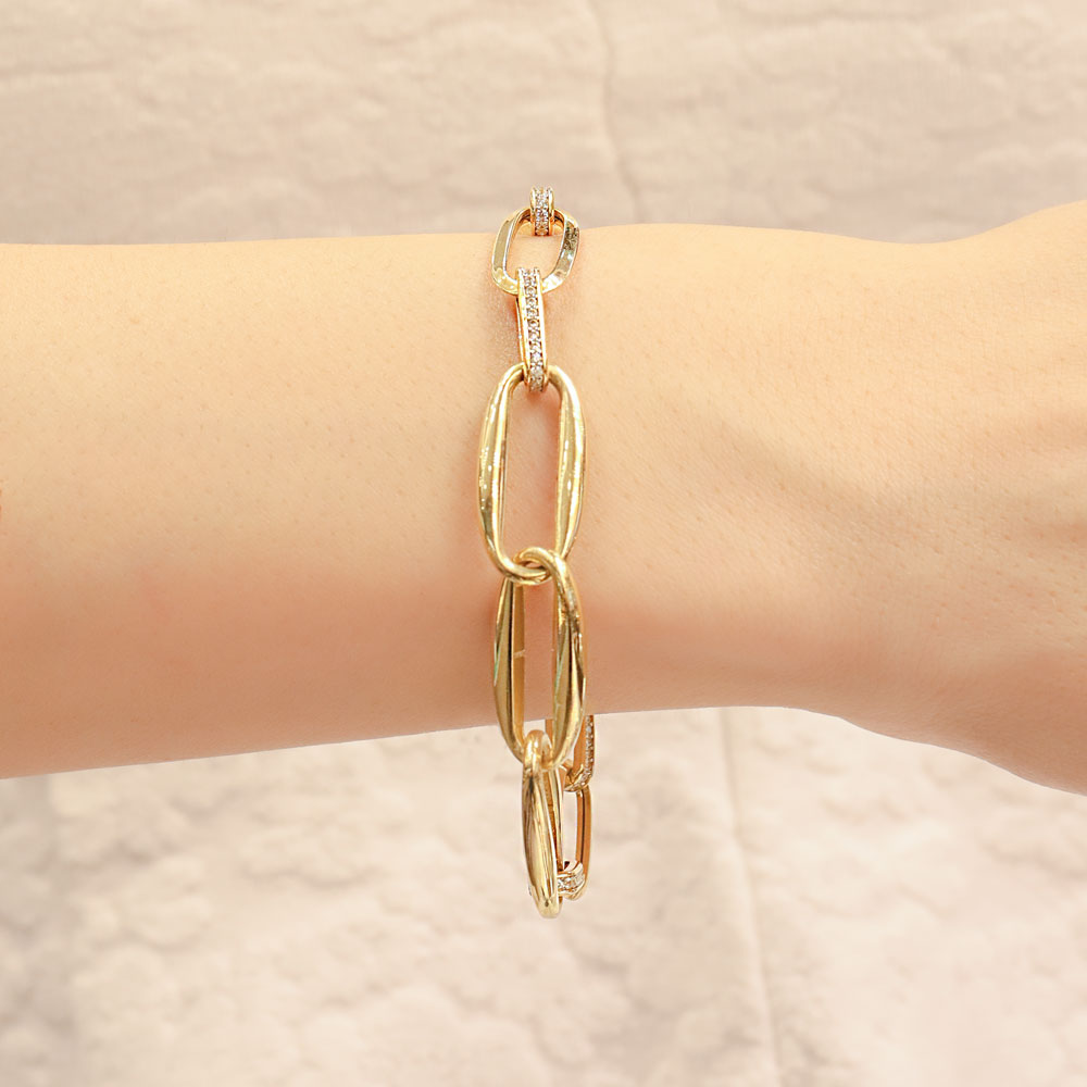 14 Ayar Altın Fantezi Zincir Bileklik