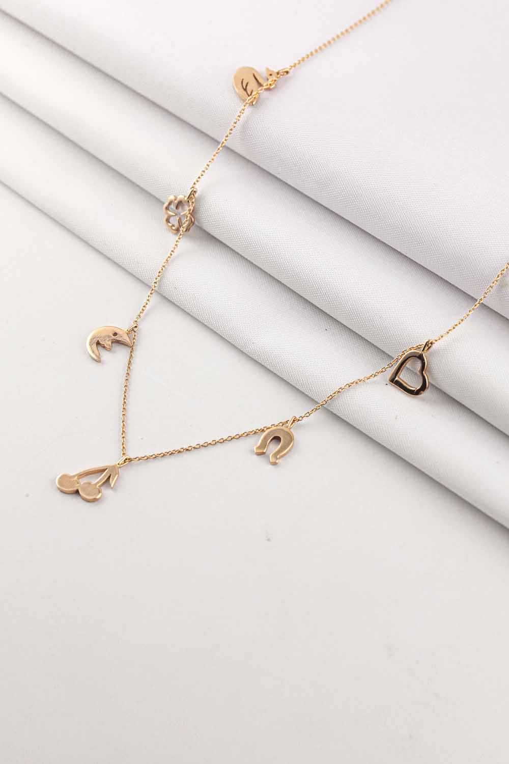 14 Ayar Altın Figürlü Kolye