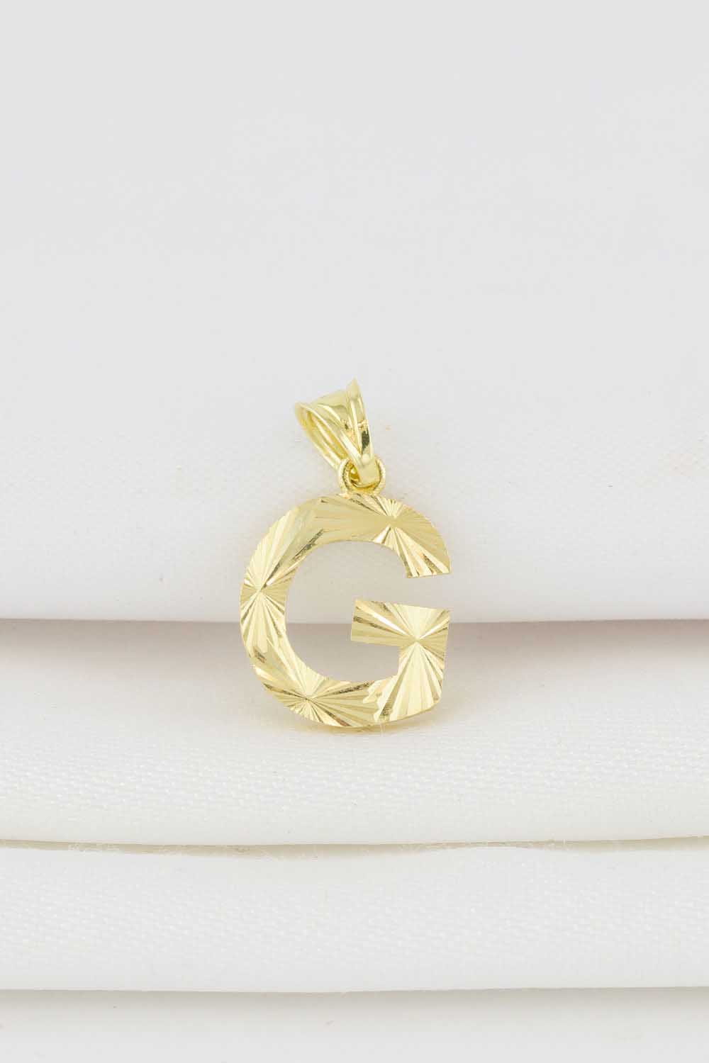 14 Ayar Altın G Harfi Kolye Ucu