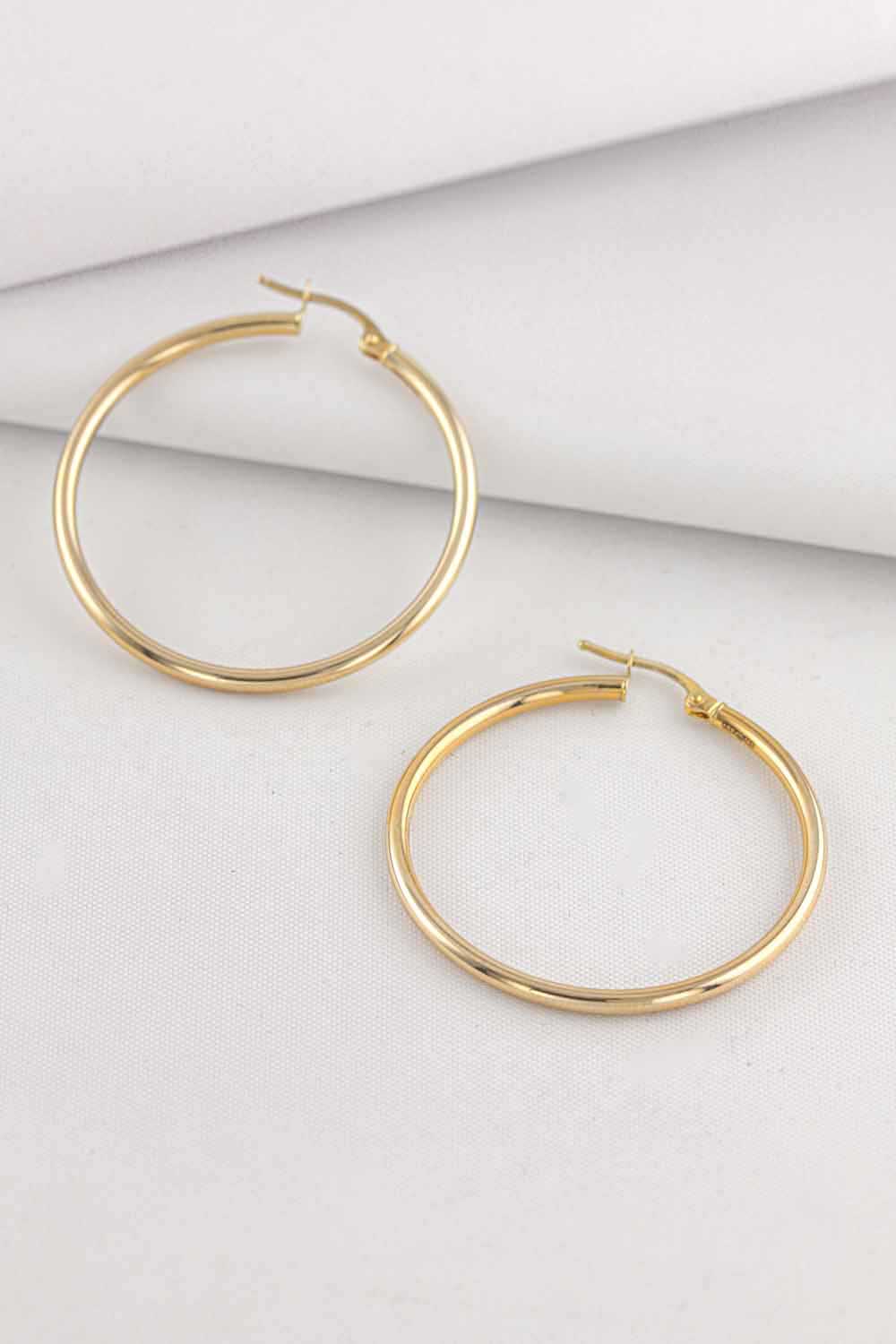 14 Ayar Altın Halka Küpe