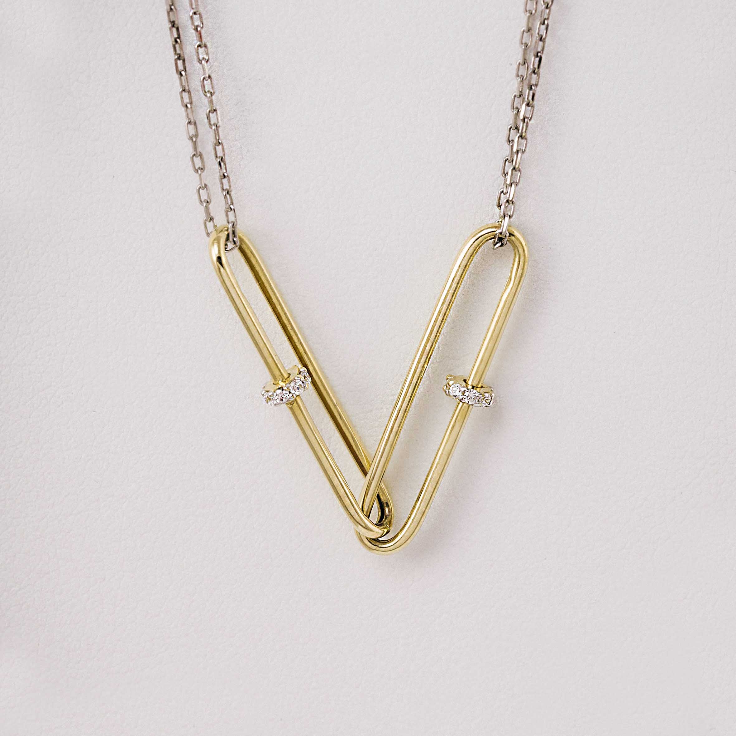 14 Ayar Altın İkili Ataç YAMACHI Kolye