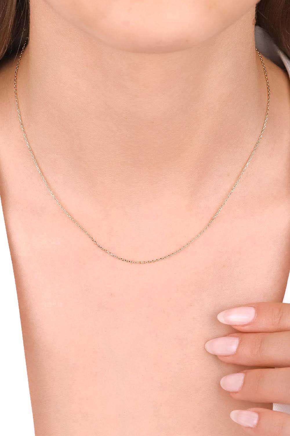 14 Ayar Altın İnci Zincir Kolye