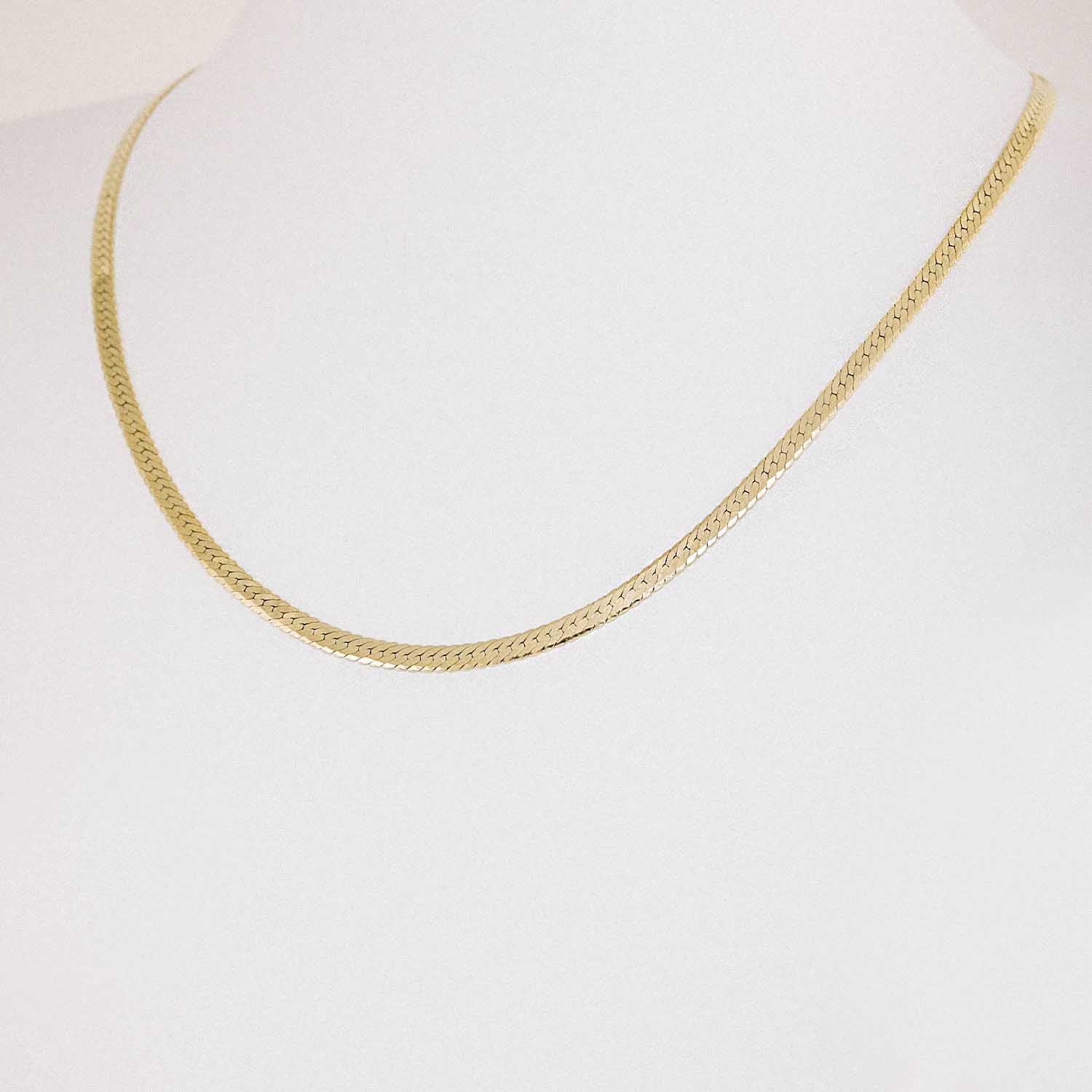 14 Ayar Altın İtalyan Ezme Zincir Kolye 