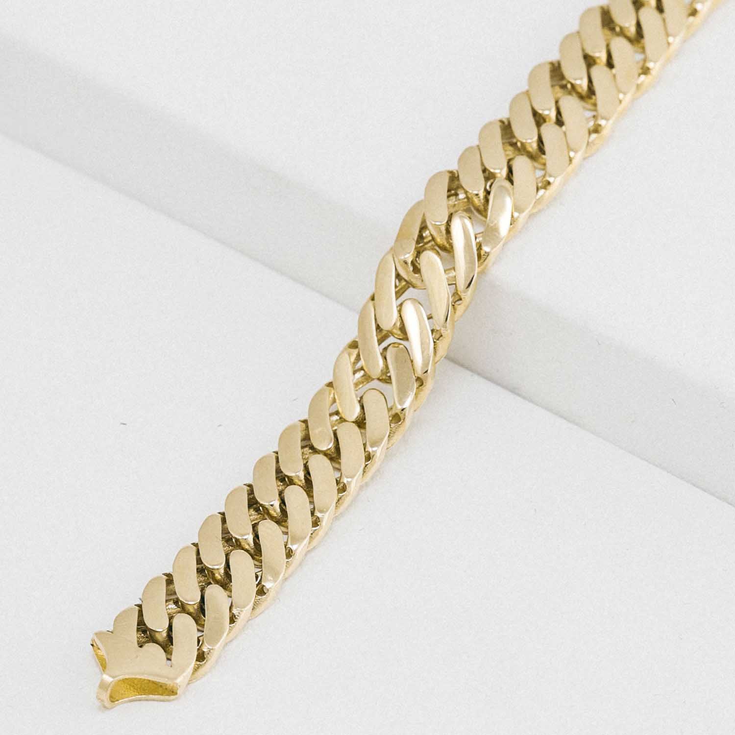 14 Ayar Altın Kalın Cuban Bileklik