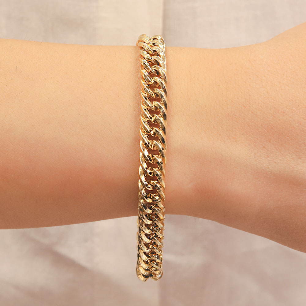 14 Ayar Altın Kalın Klasik CETAŞ Gurmet Zincir Bileklik