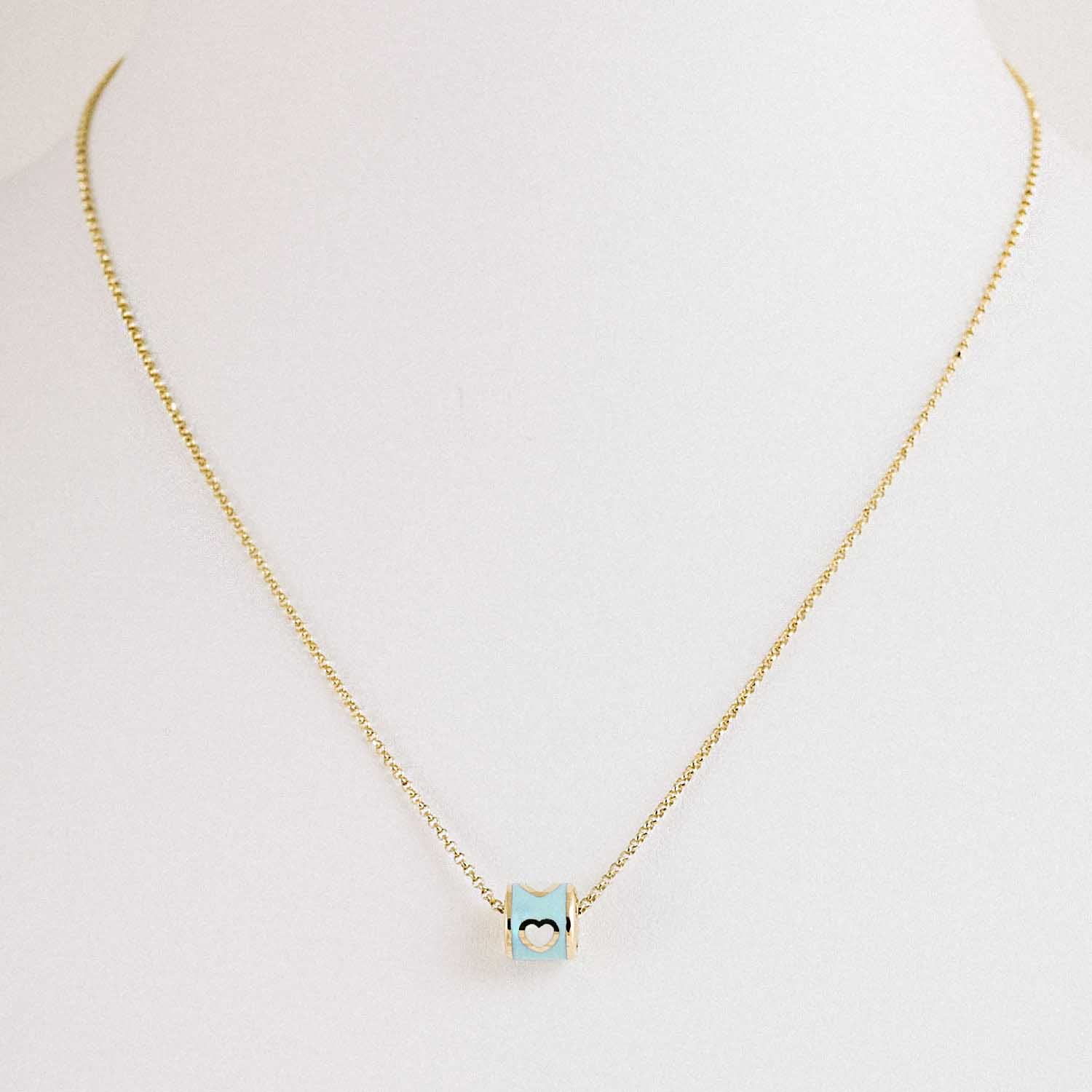 14 Ayar Altın Kalpli Charm CETAŞ Kolye