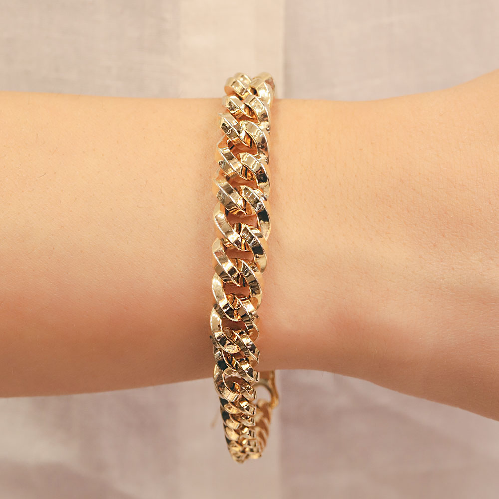 14 Ayar Altın Klasik Gurmet Zincir Bileklik