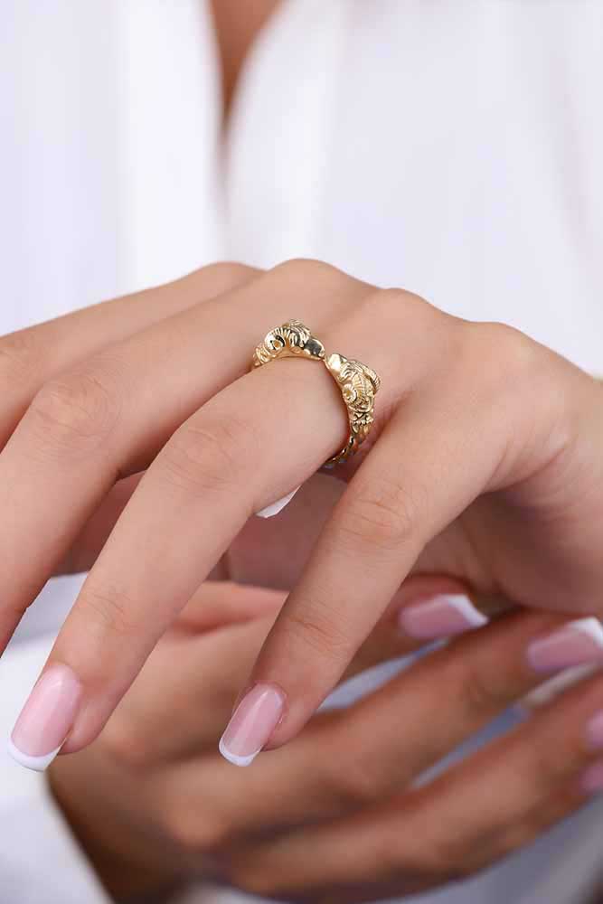 14 Ayar Altın Koçbaşı Yüzük 