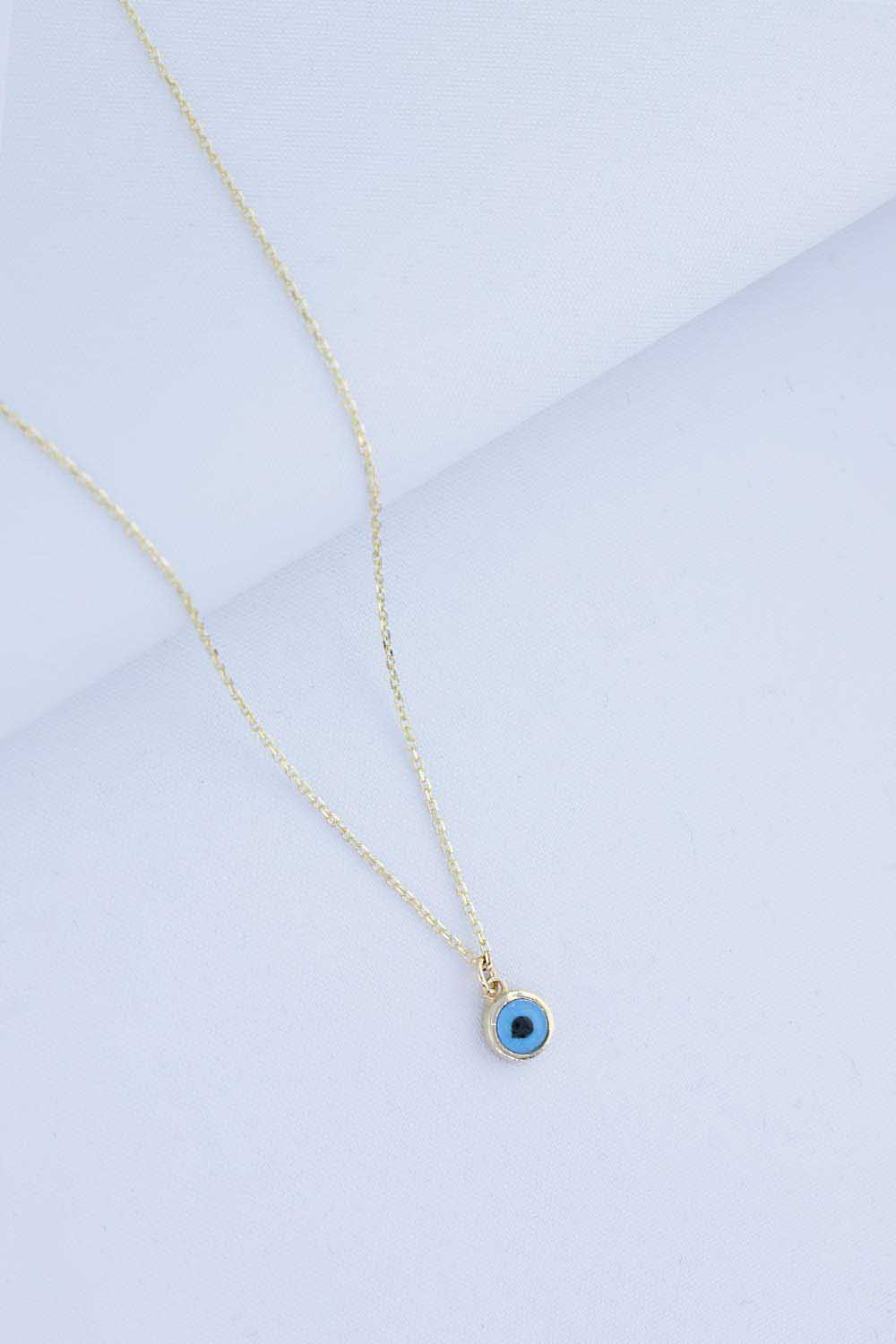 14 Ayar Altın Nazar Boncuklu Kolye 