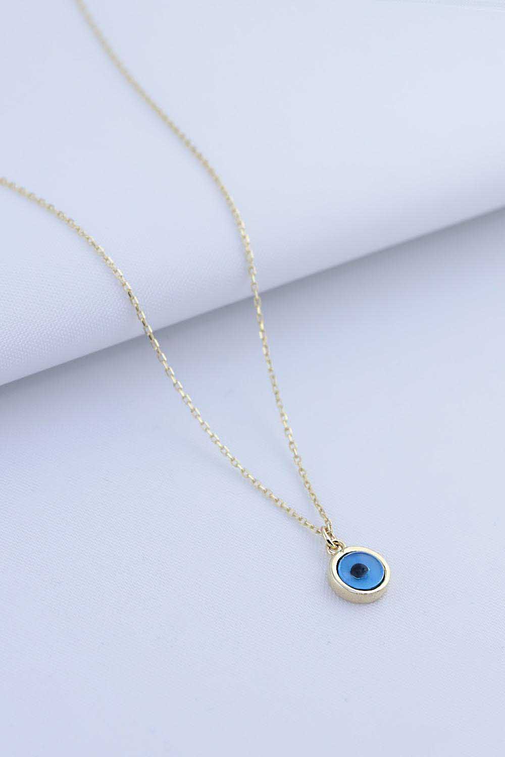 14 Ayar Altın Nazar Boncuklu Kolye 