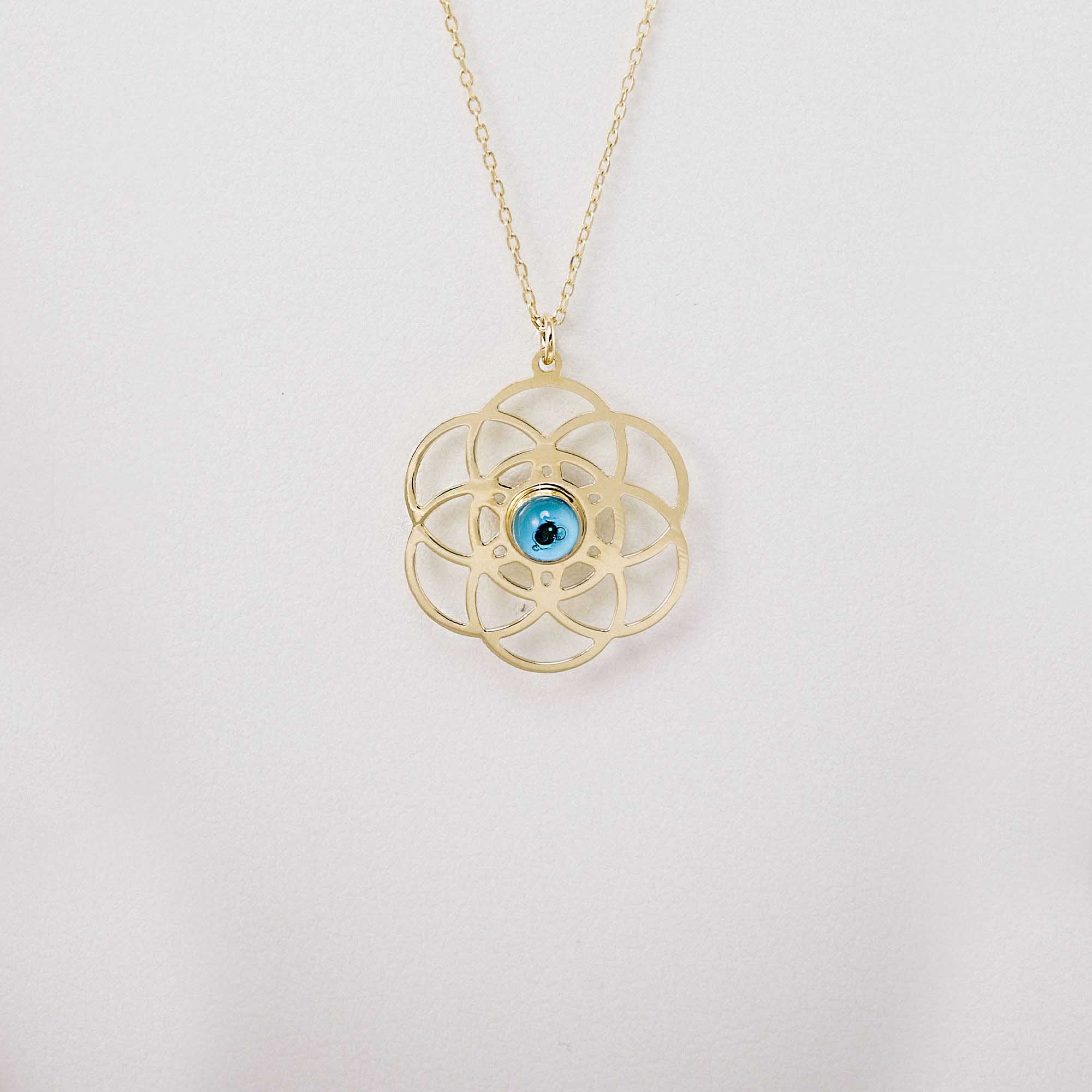 14 Ayar Altın Nazar Boncuklu Kolye