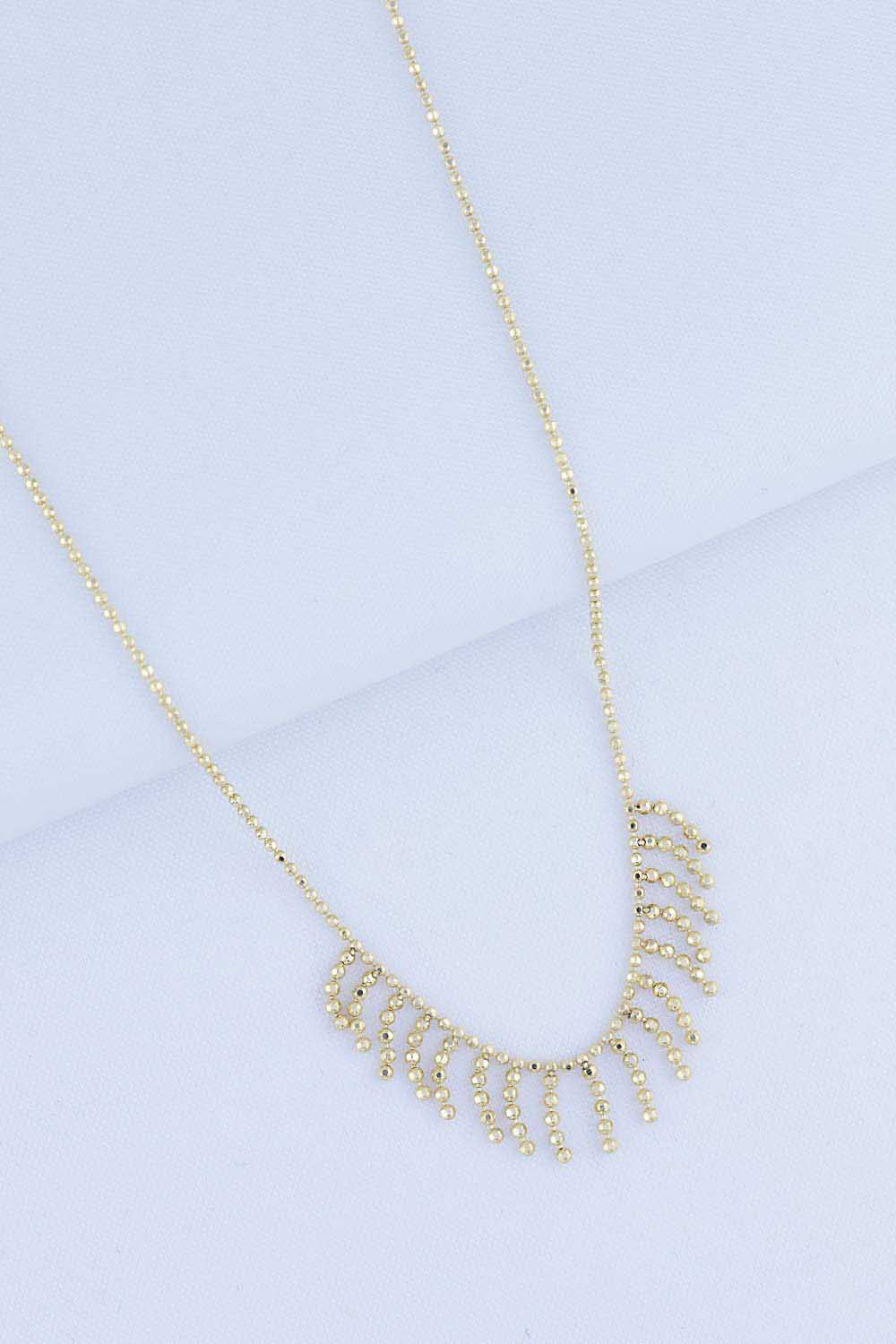 14 Ayar Altın Püsküllü Kolye 