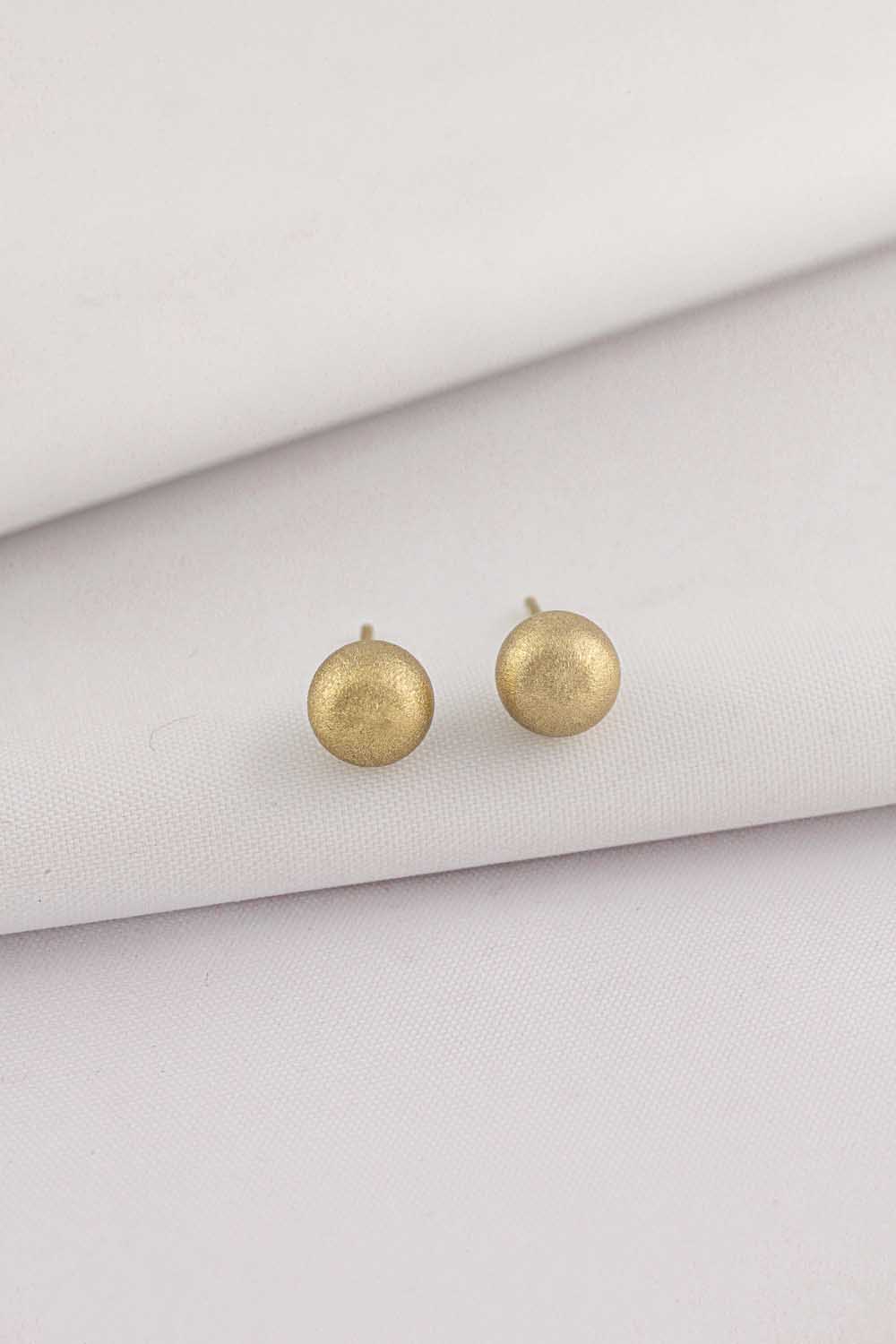 14 Ayar Altın Simli Top Küpe