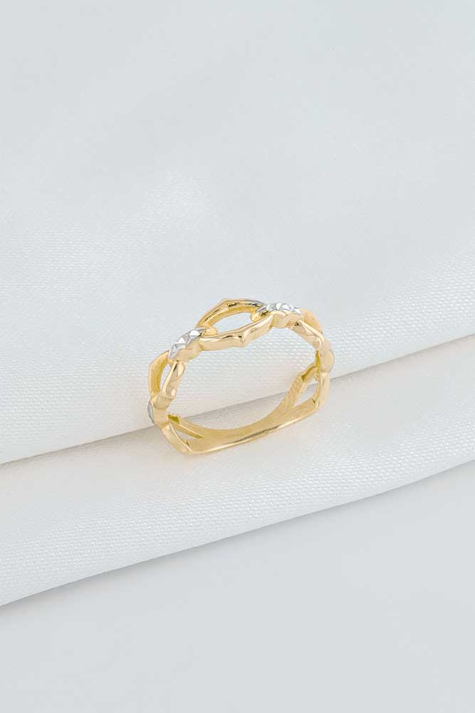 Yüzükler 14 Ayar Altın Sonsuzluk Sarmal Yüzük