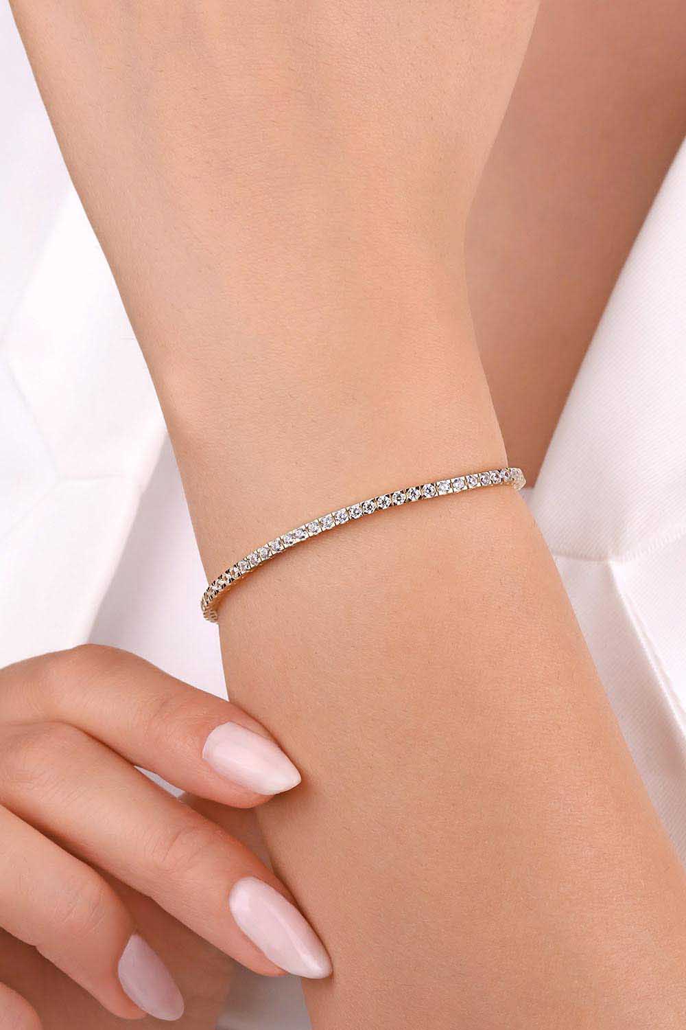 Su Yolu Bileklik 14 Ayar Altın Su Yolu Bileklik