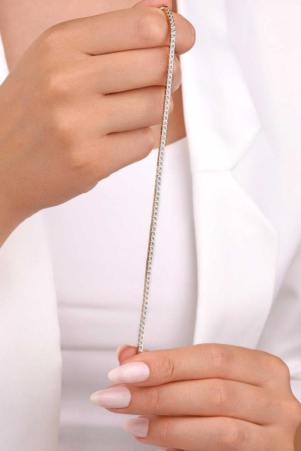 Su Yolu Bileklik 14 Ayar Altın Su Yolu Bileklik