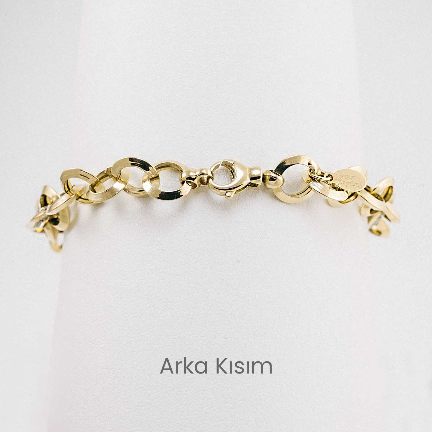 14 Ayar Altın Taşlı Zincir Bileklik